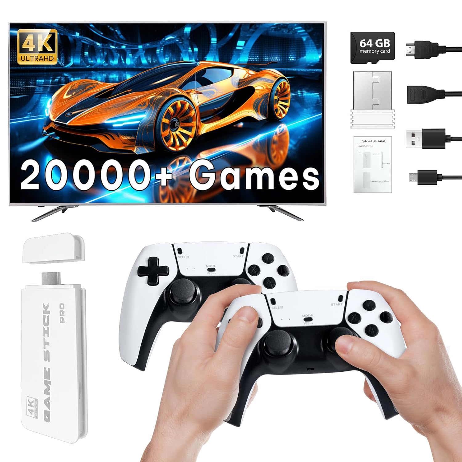 Retro Κονσόλα 4K – 40.000+ Παιχνίδια & 38 Εξομοιωτές – Plug & Play