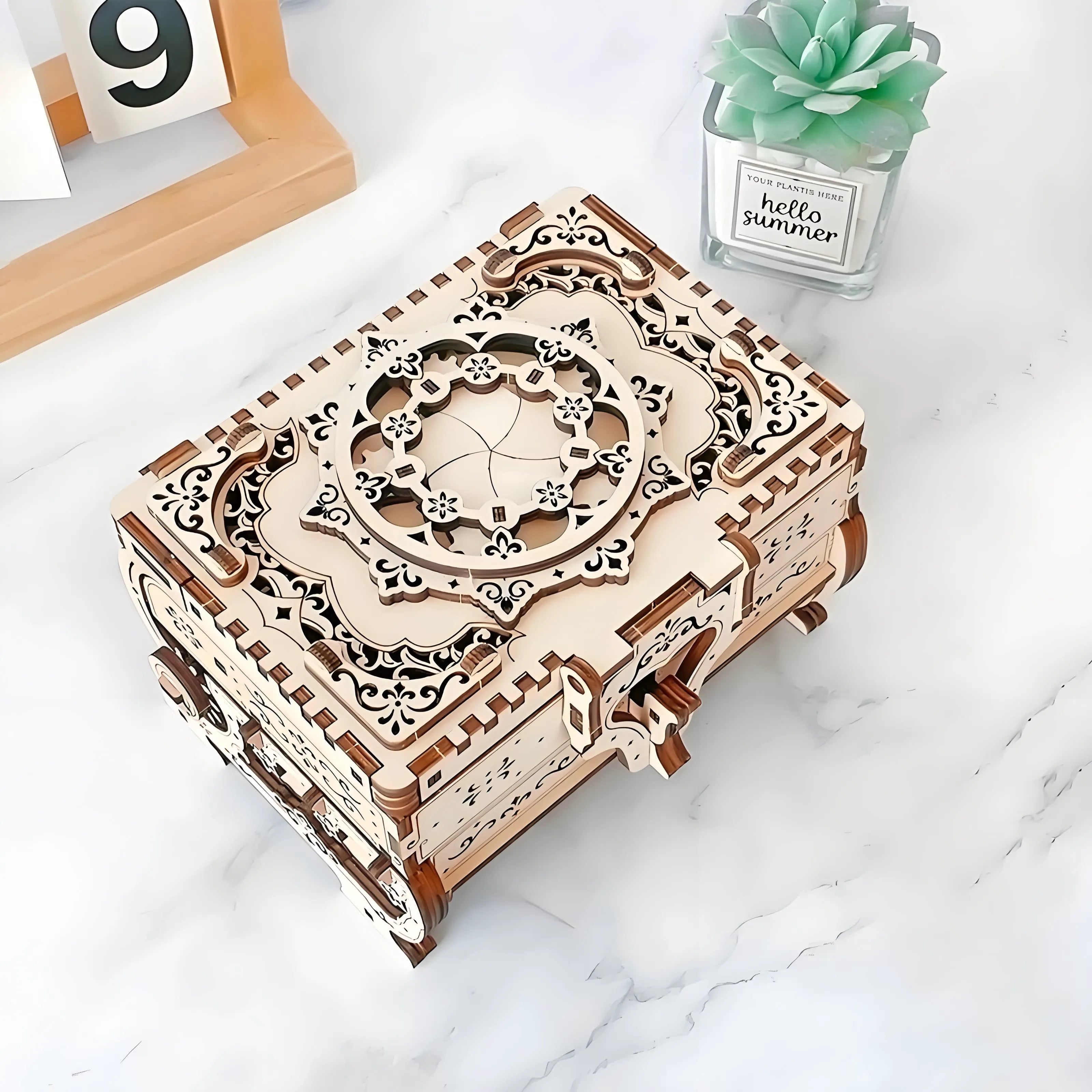 DIY Mechanical Music Box Puzzle Jewelry Box