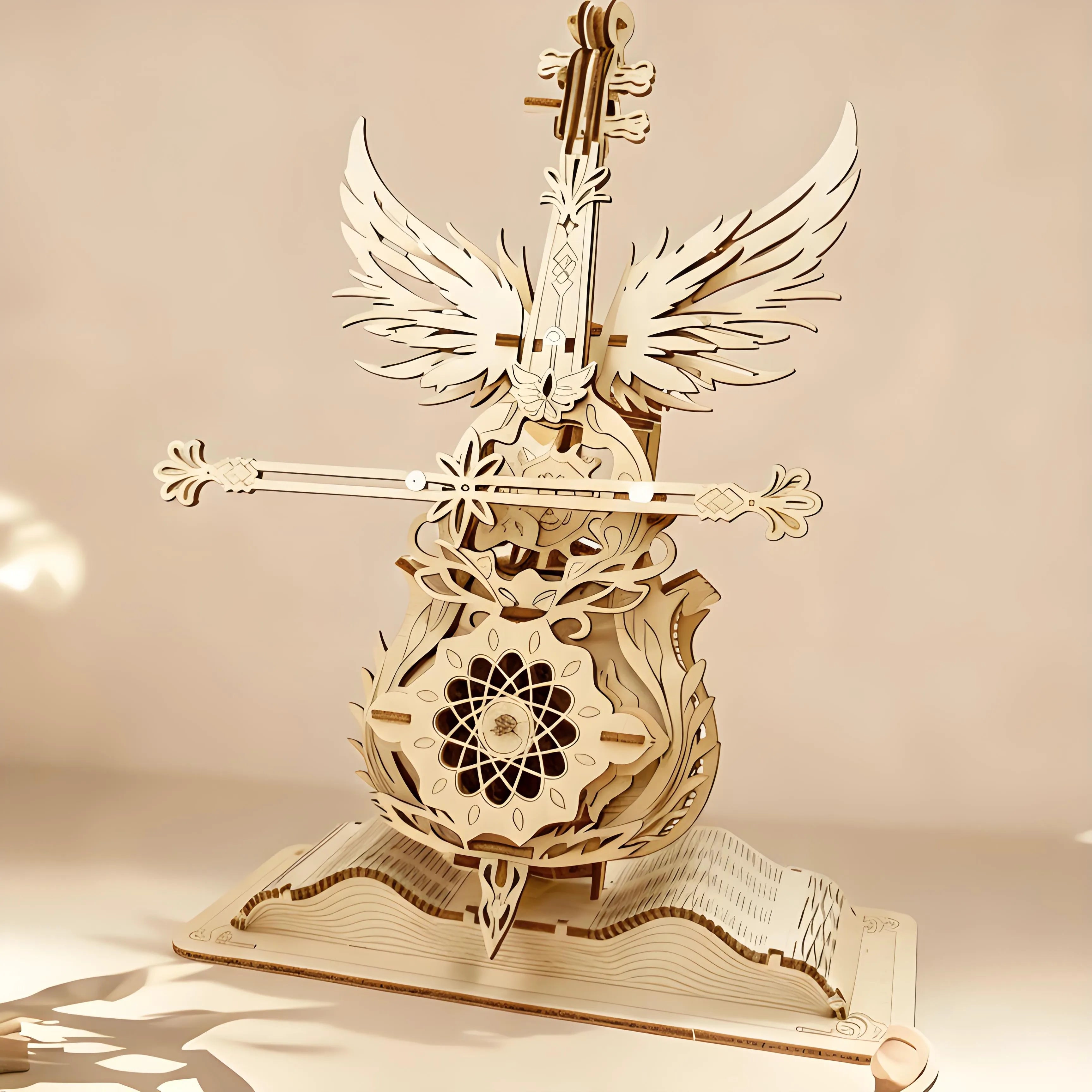 Premium 3D Linden Wood Cello Bluetooth Music Speaker DIY Kit