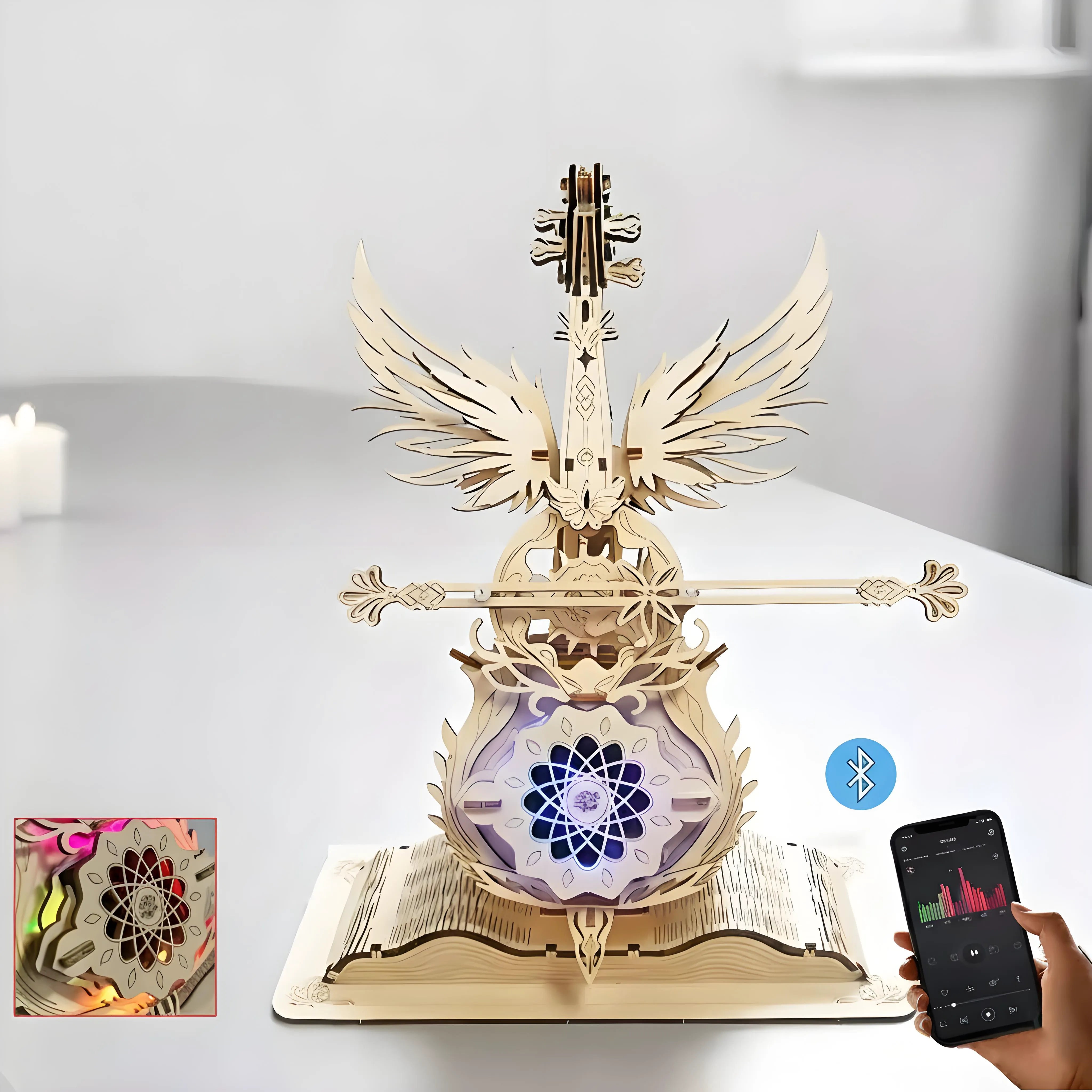 Premium 3D Linden Wood Cello Bluetooth Music Speaker DIY Kit
