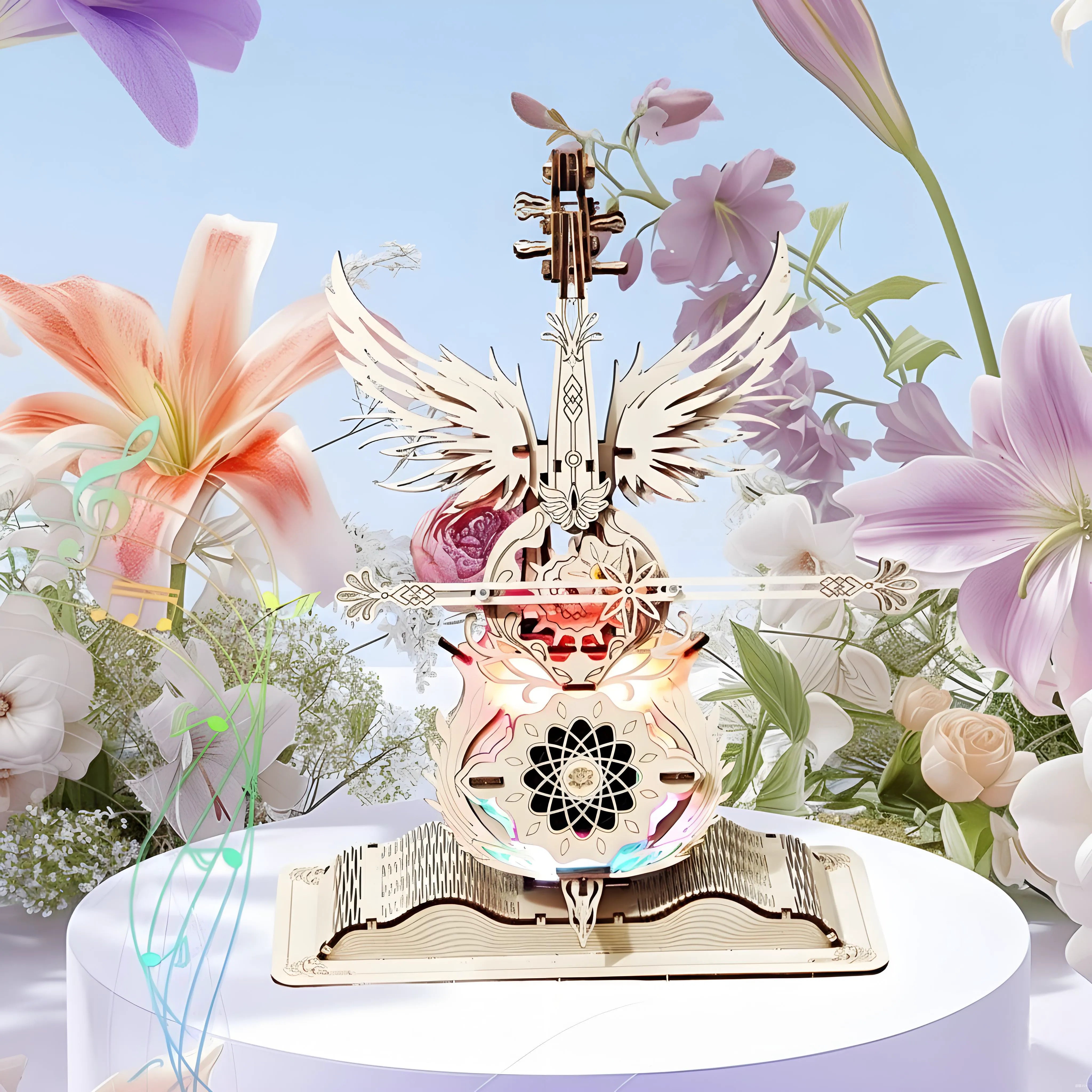 Premium 3D Linden Wood Cello Bluetooth Music Speaker DIY Kit