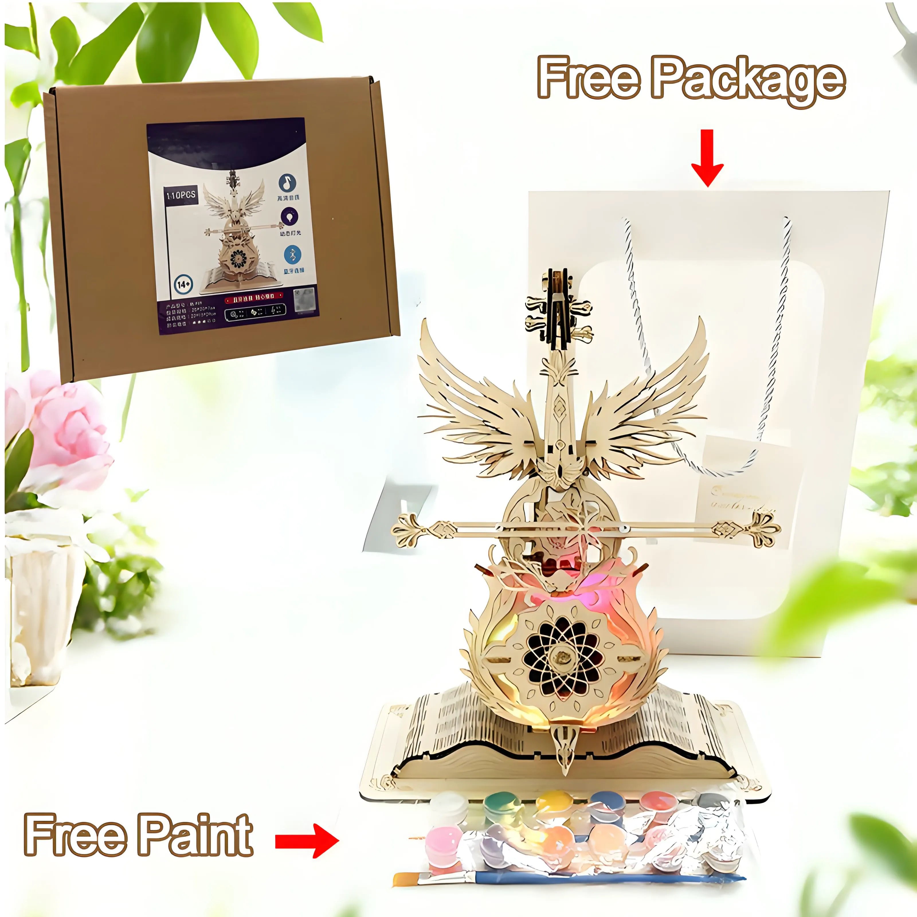 Premium 3D Linden Wood Cello Bluetooth Music Speaker DIY Kit