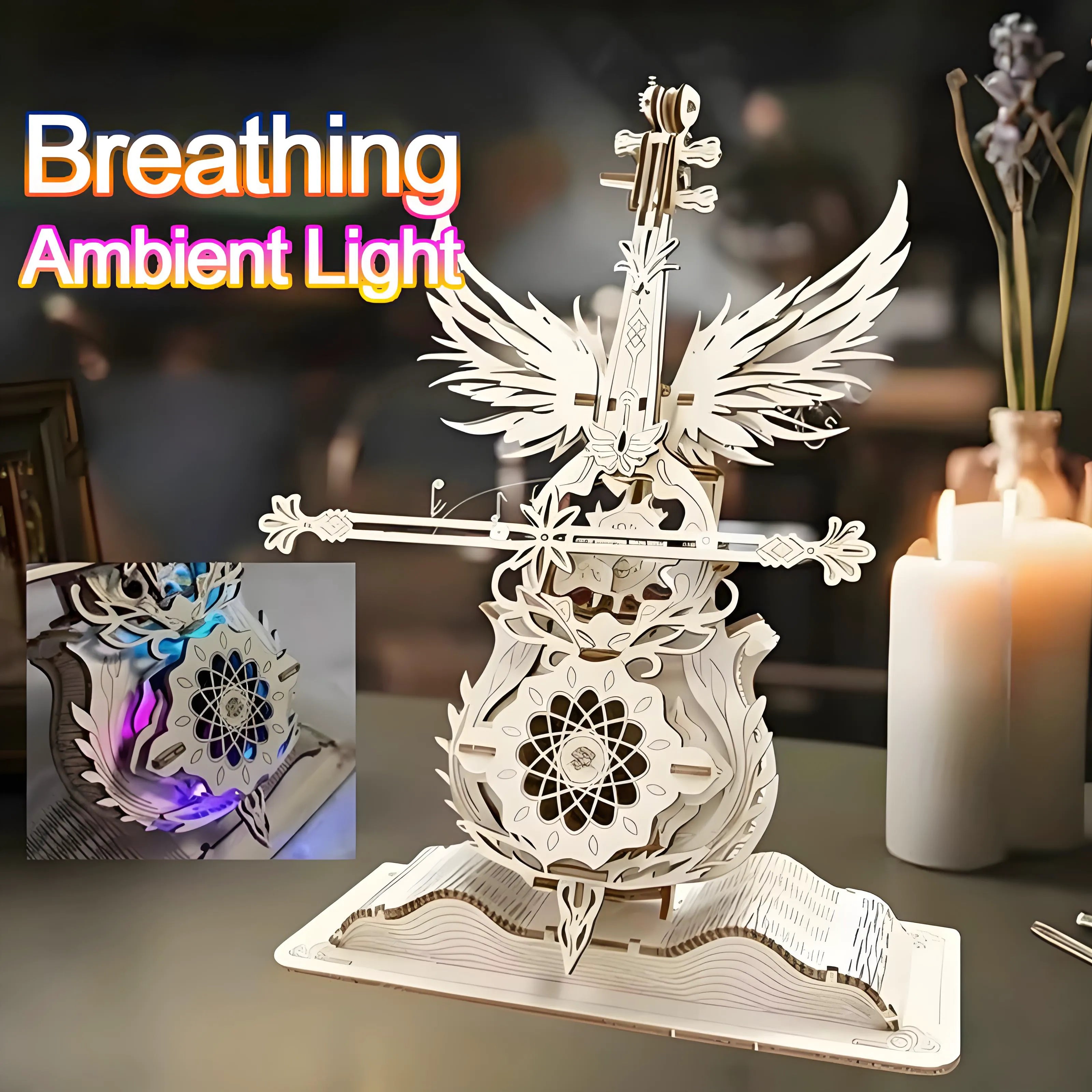 Premium 3D Linden Wood Cello Bluetooth Music Speaker DIY Kit