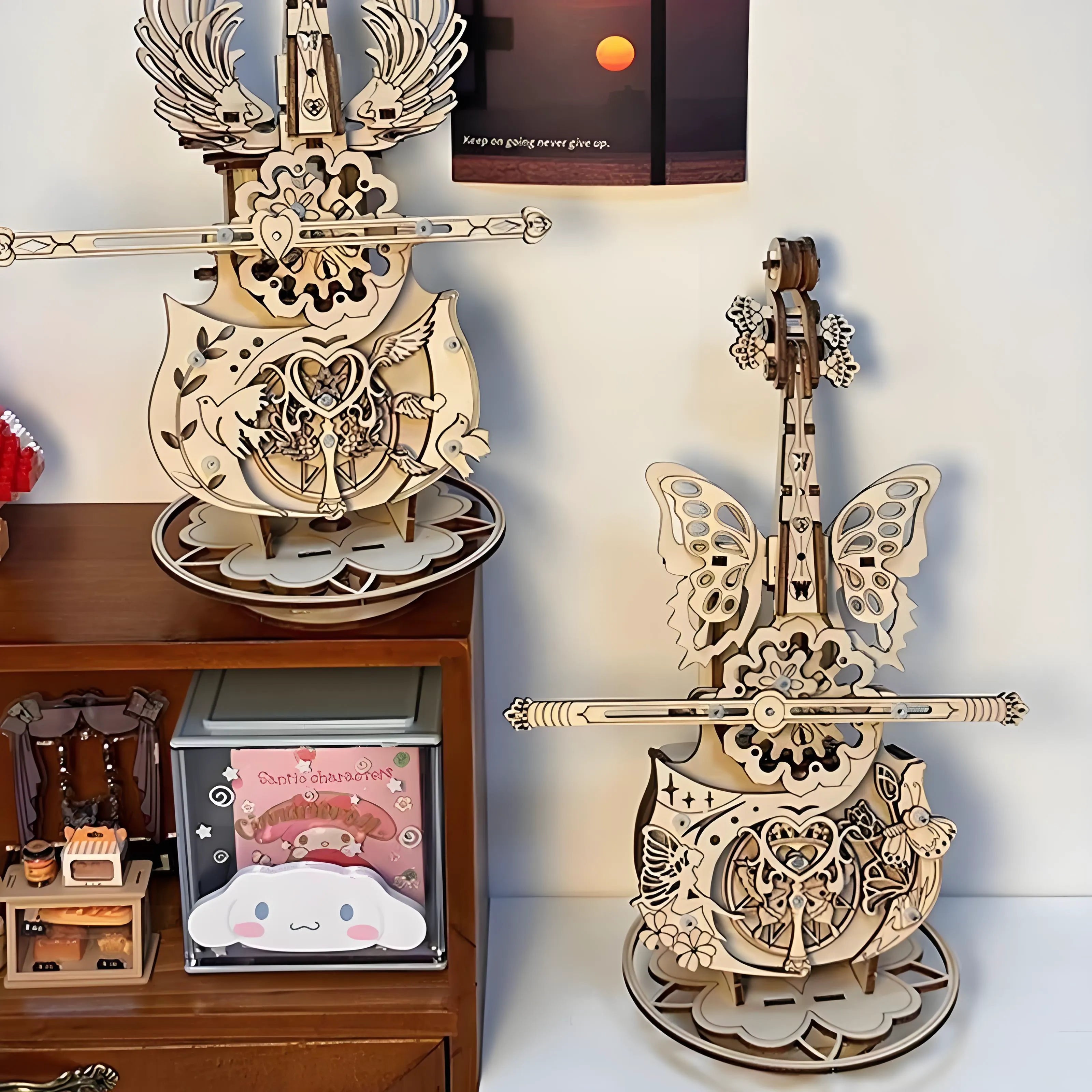 Premium 3D Linden Wood Cello Music Box DIY Kit