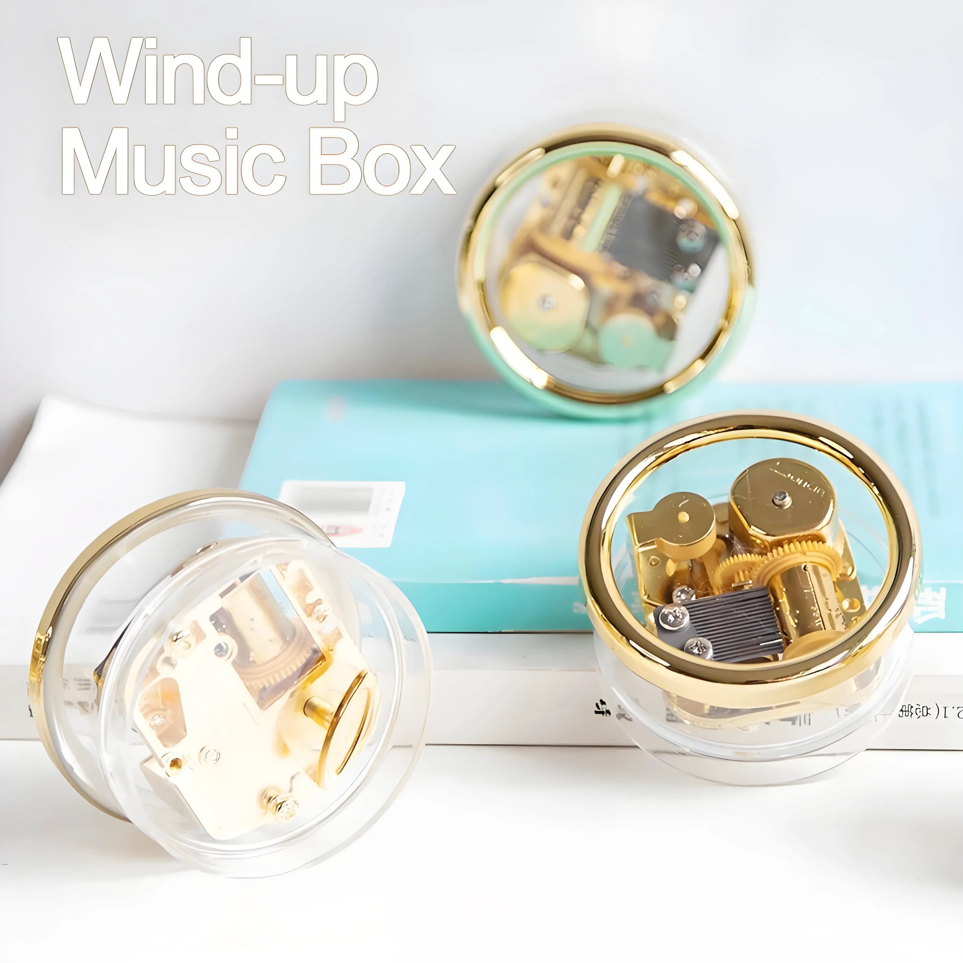 Vintage Mini Wind-Up Music Box