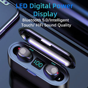 🎧 Écouteurs Sans Fil Bluetooth 5.3 – Son Haute Définition & Boîtier Power Bank Intelligent